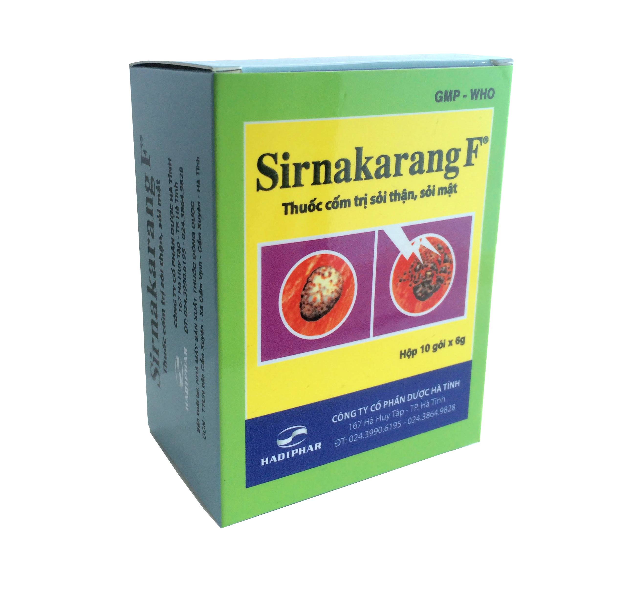 điều trị sỏi thận bằng Sirnakarang F
